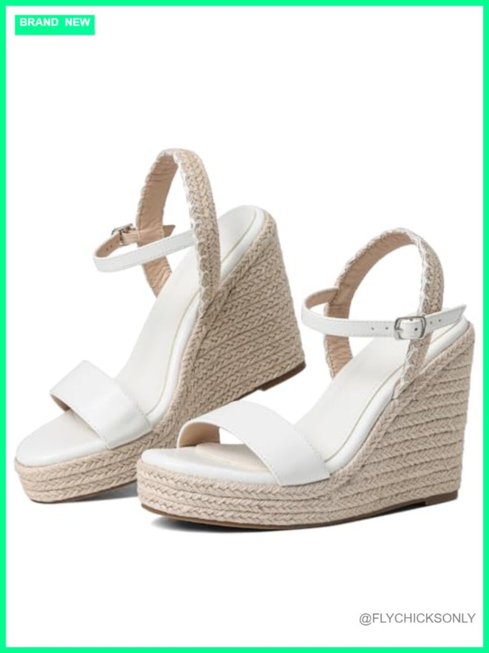 Womens Espadrille Wedge Sandals Platform High Heel Open Toe Slingback
